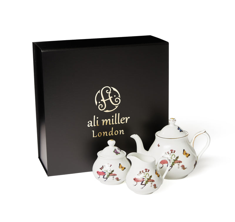 Growing Teapot, Milk Jug & Sugar Pot Gift Set