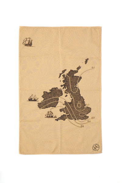 UK Map Tea Towel 1